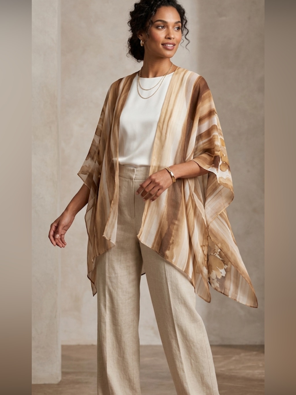 Catherines Sheer Open Front Kimono Cardigan Size 1xl